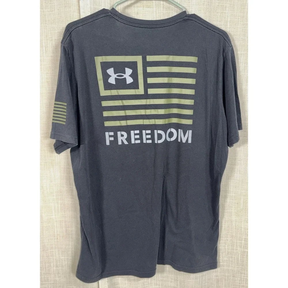 Under Armour UA Men's Sz Large L Shirts T-Shirt Lot of 3 1 NEW Green Freedom - Picture 7 of 11